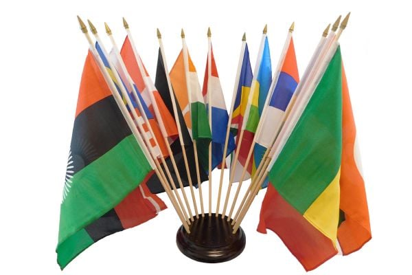 (12x18in) Set of 20 Asian Stick Flags - Flags Importer