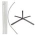 15ft Windless Banner Flag Pole & X - Stand 6 Piece Kit - Flags Importer
