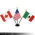 3 - Hole Black Desktop Flag Stand for 4x6 inch flag (Weighted) - Flags Importer