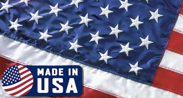 3x5ft USA American Made Embroidered Flag (White Label) - Flags Importer