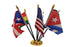 6 - Hole Gold Desktop Flag Stand for 4x6 inch flag (Weighted) - Flags Importer