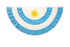 Argentina 3x6ft Pleated Bunting Flag