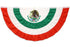 Mexico 3x6ft Pleated Bunting Flag