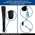 Glitter Black X - Large Hand Fan - Flags Importer