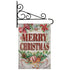 H&G Studios Merry Christmas (Holly) 12x18in Garden Flag - Flags Importer