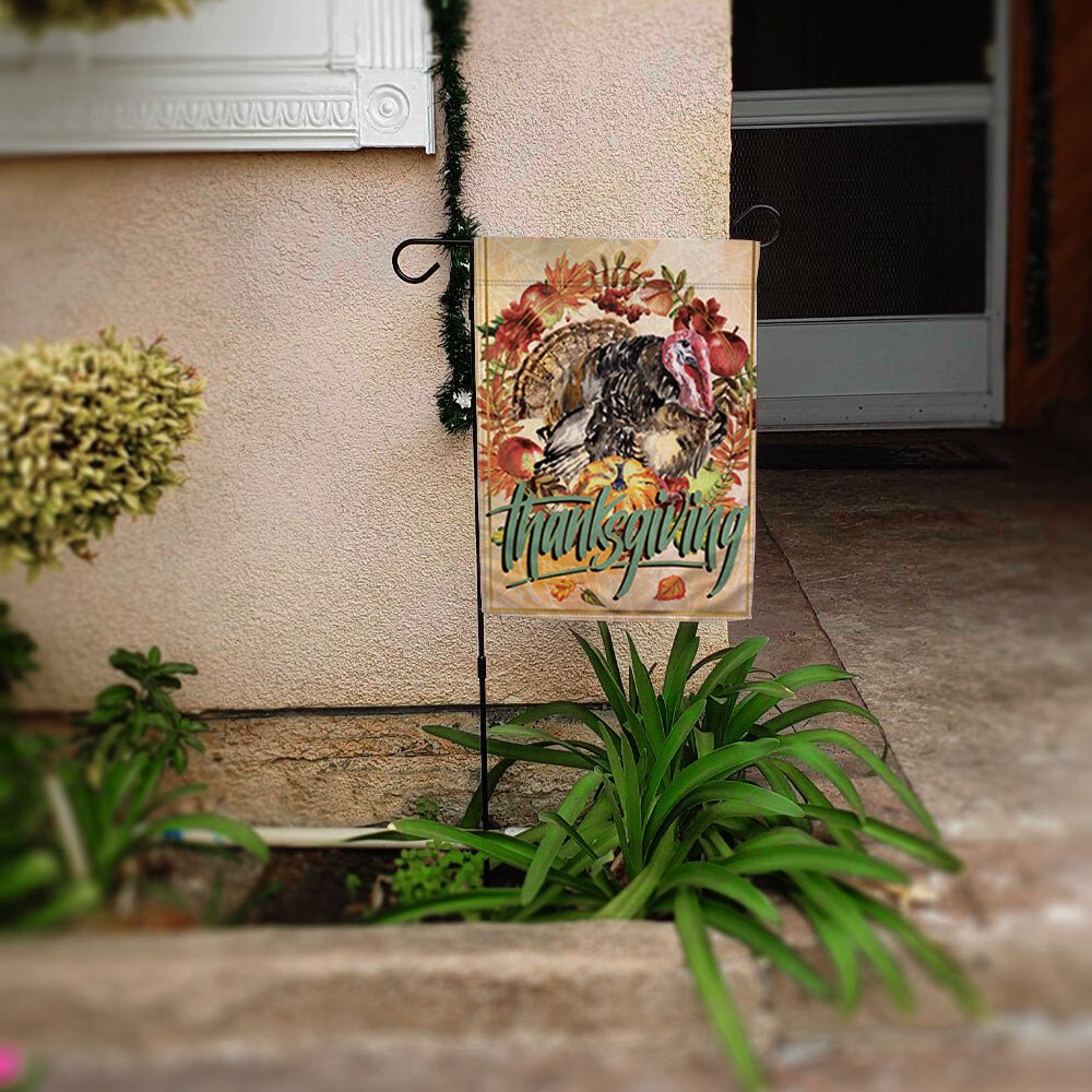H&G Studios Thanksgiving (Turkey) 12x18in Garden Flag - Flags Importer