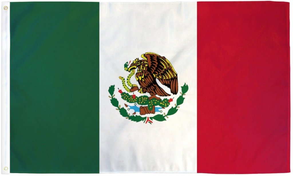 Mexico Flag 3x5ft Poly - Flags Importer