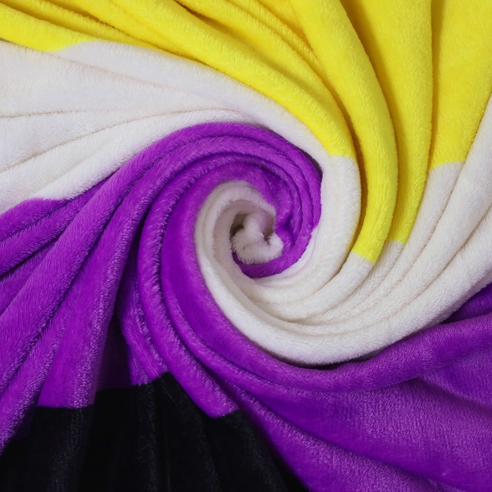 Non - Binary Soft Plush 50x60in Blanket - Flags Importer