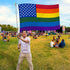Rainbow US Stars Flag 3x5ft Poly - Flags Importer