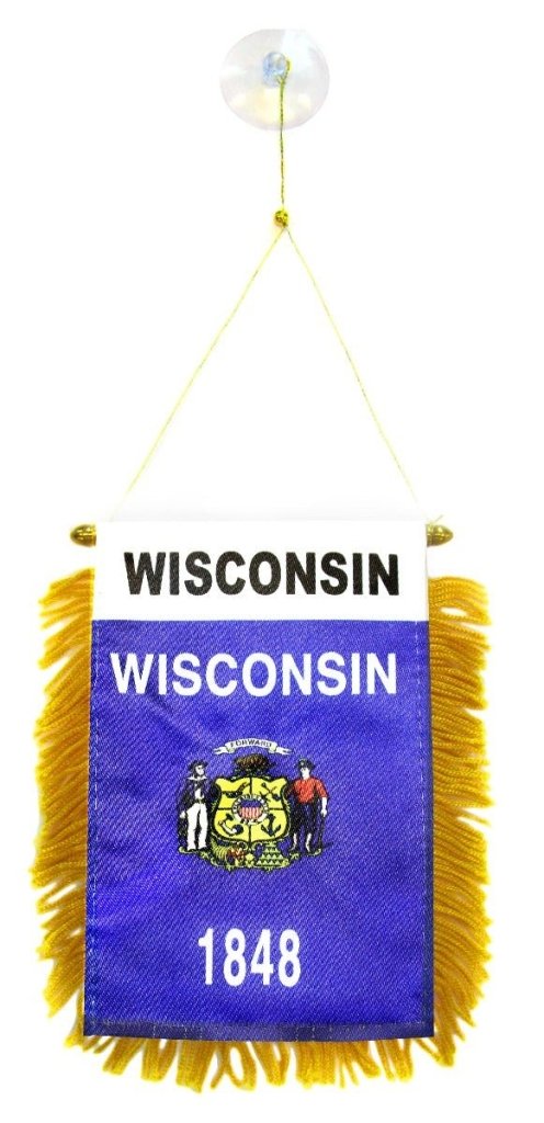 Wisconsin Mini Banner - Flags Importer