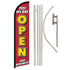 Yes! We Are Open Windless Banner Flag & Pole Kit - Flags Importer